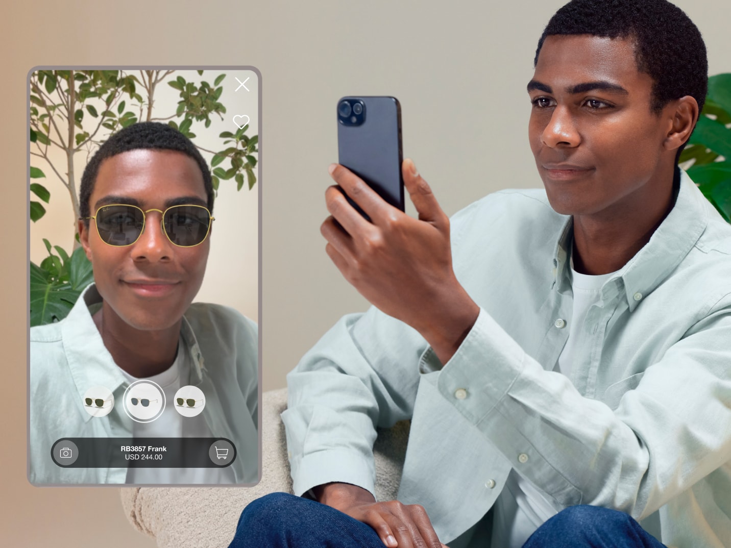 Virtual Try-On-Mira cómo te quedan desde tu dispositivo. Selecciona tus lentes para probártelos o haz clic abajo.