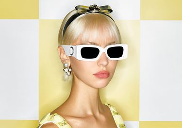 Versace VE4474U 52 Dark Grey & White Sunglasses | Sunglass Hut USA