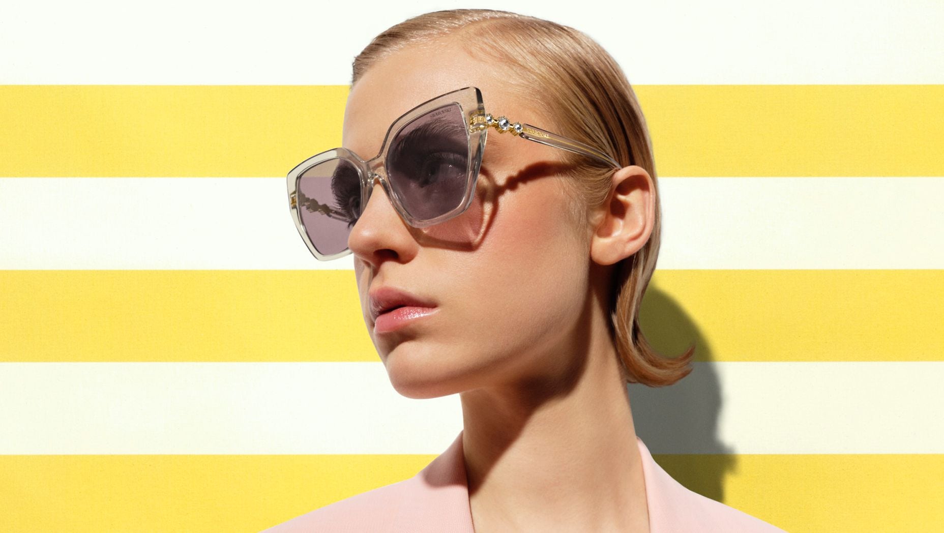 Swarovski SK6016 M (56 - 18) with Violet lenses and Beige frame