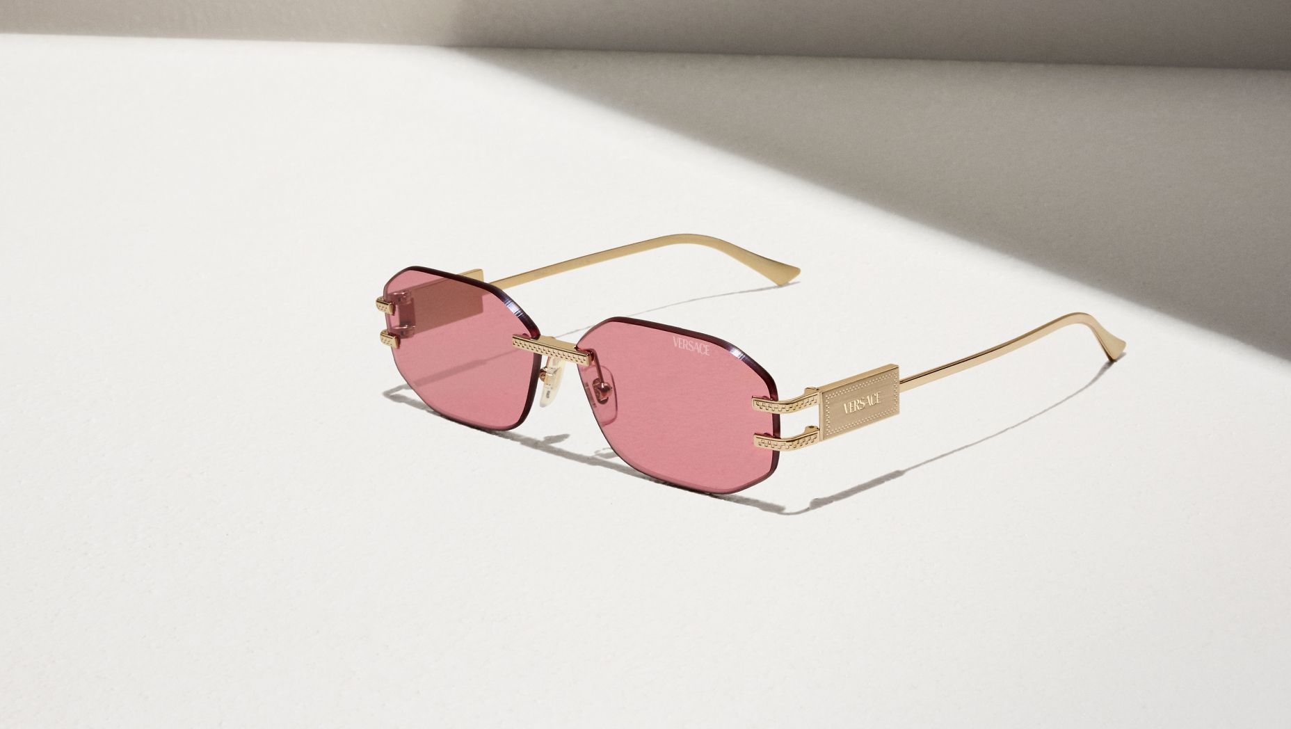Versace VE2274 M (58 - 13) with Pink lenses and Gold frame