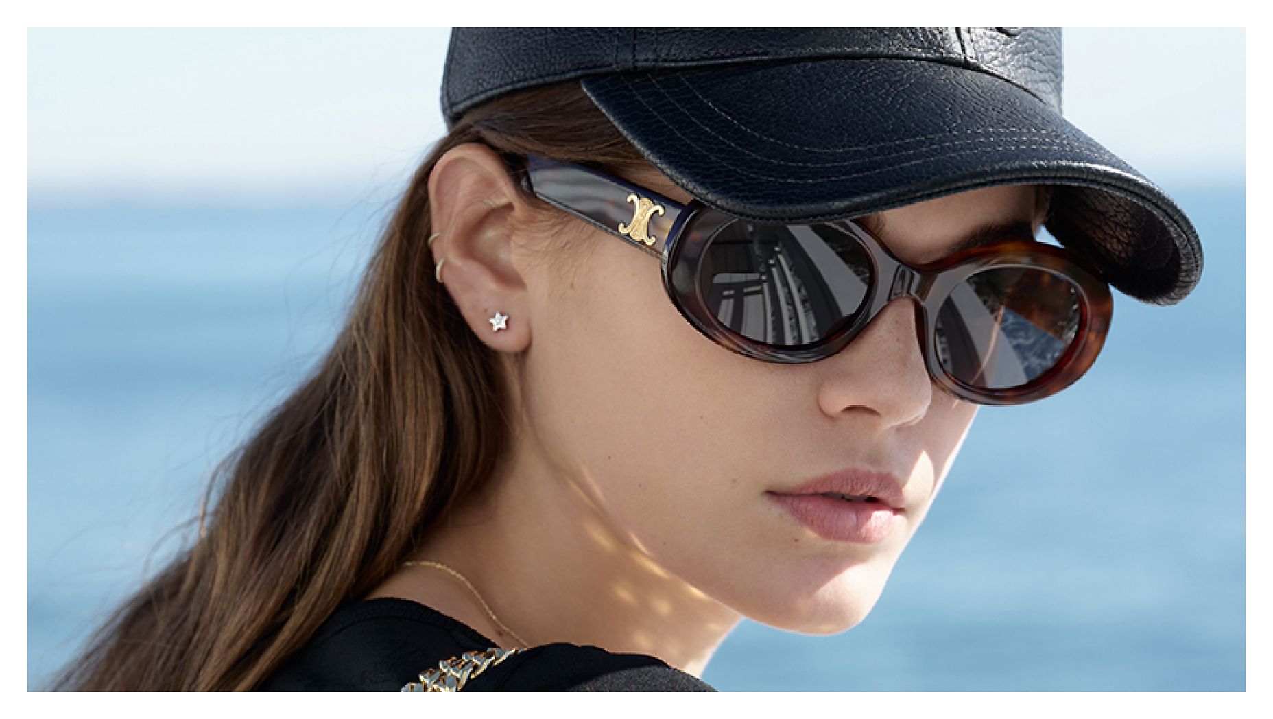 CELINE CL40194U Tortoise Blonde - Woman Luxury Sunglasses, Grey Lens
