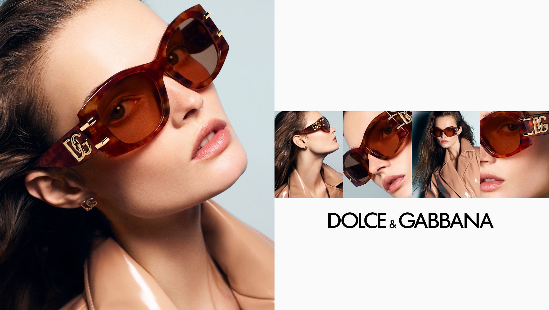 DOLCE&GABBANA DG4501 Camel Havana - Women Luxury Sunglasses, Orange Lens