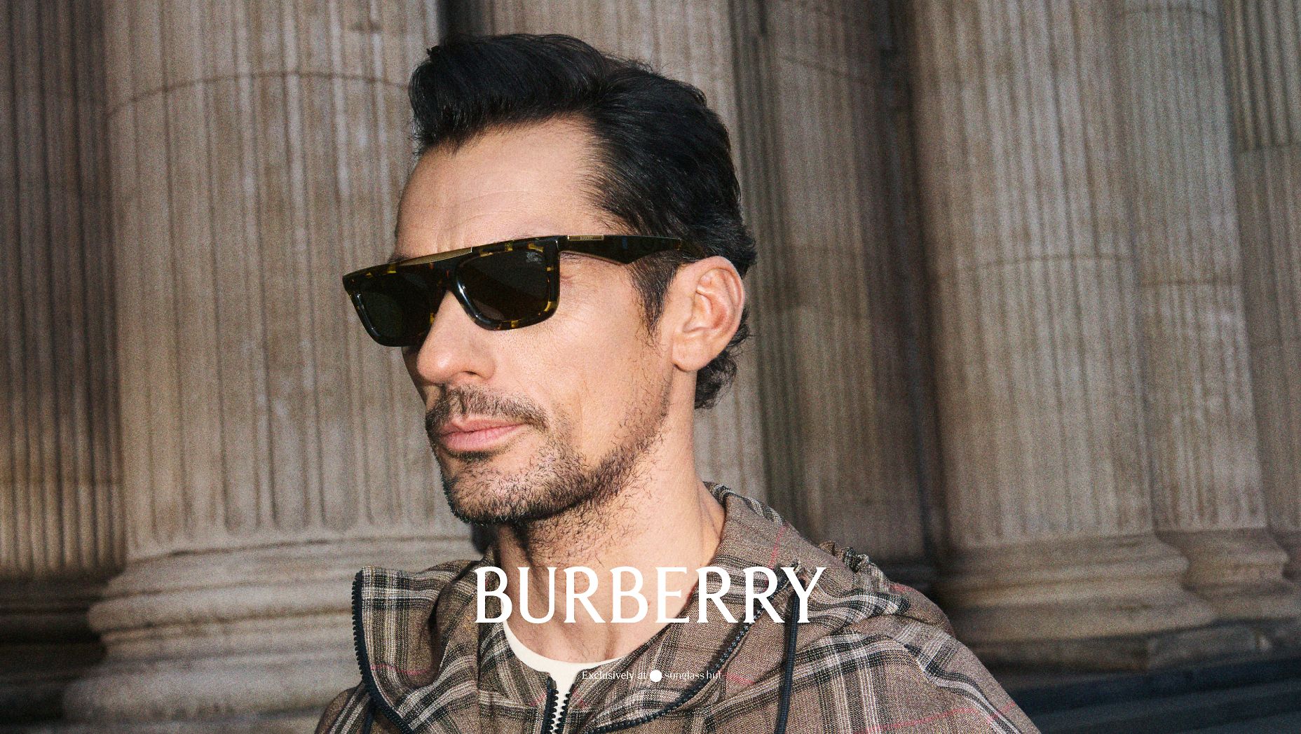 BURBERRY BE4451U Yellow Havana - Men Luxury Sunglasses, Dark Grey Lens