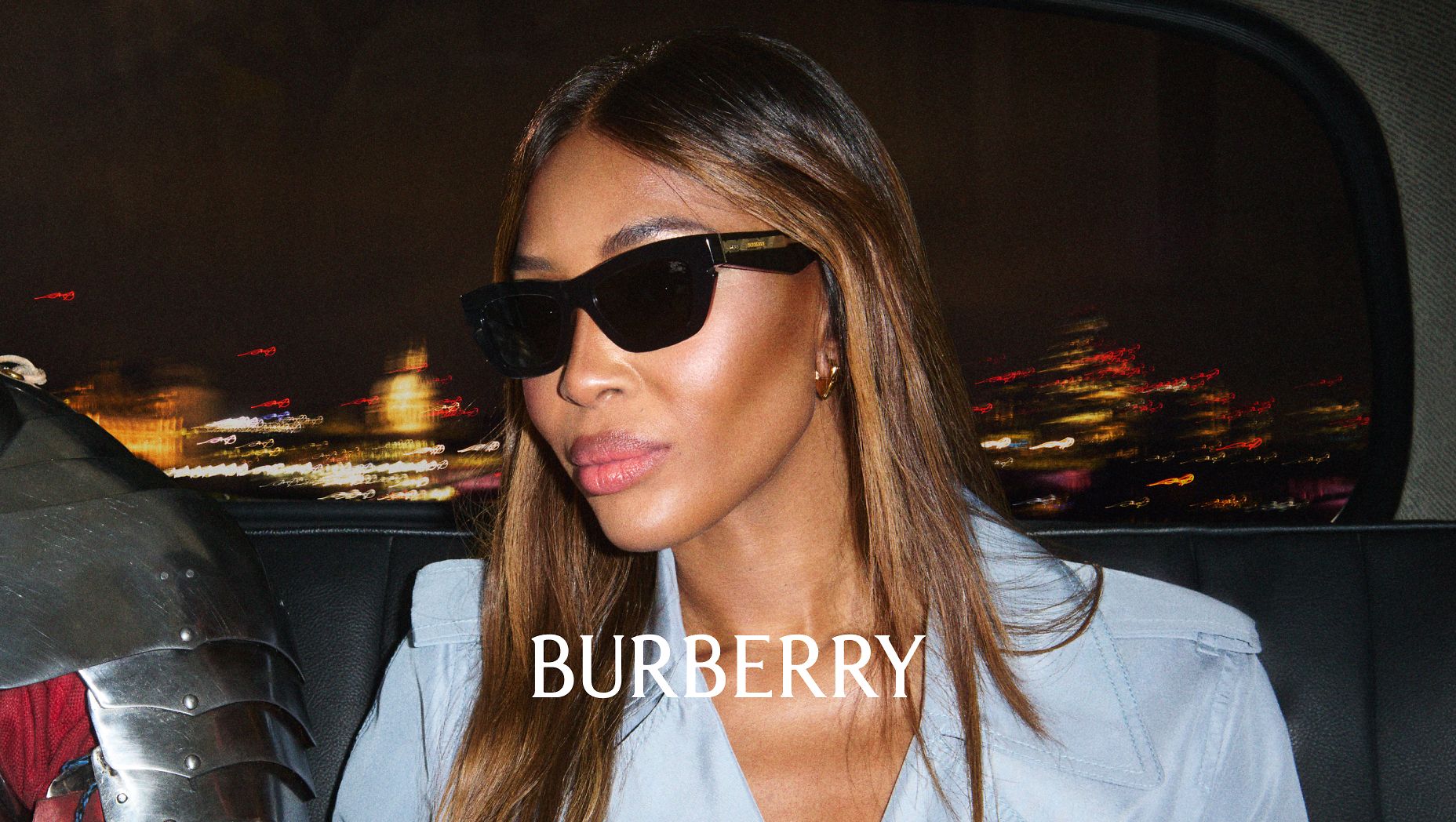 BURBERRY BE4454 Black - Women Luxury Sunglasses, Dark Grey Lens