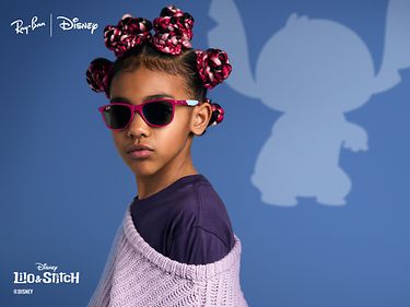 Ray-Ban | Disney-Ray-Ban x Disney Lilo & Stitch sunglasses with bio-based frames.