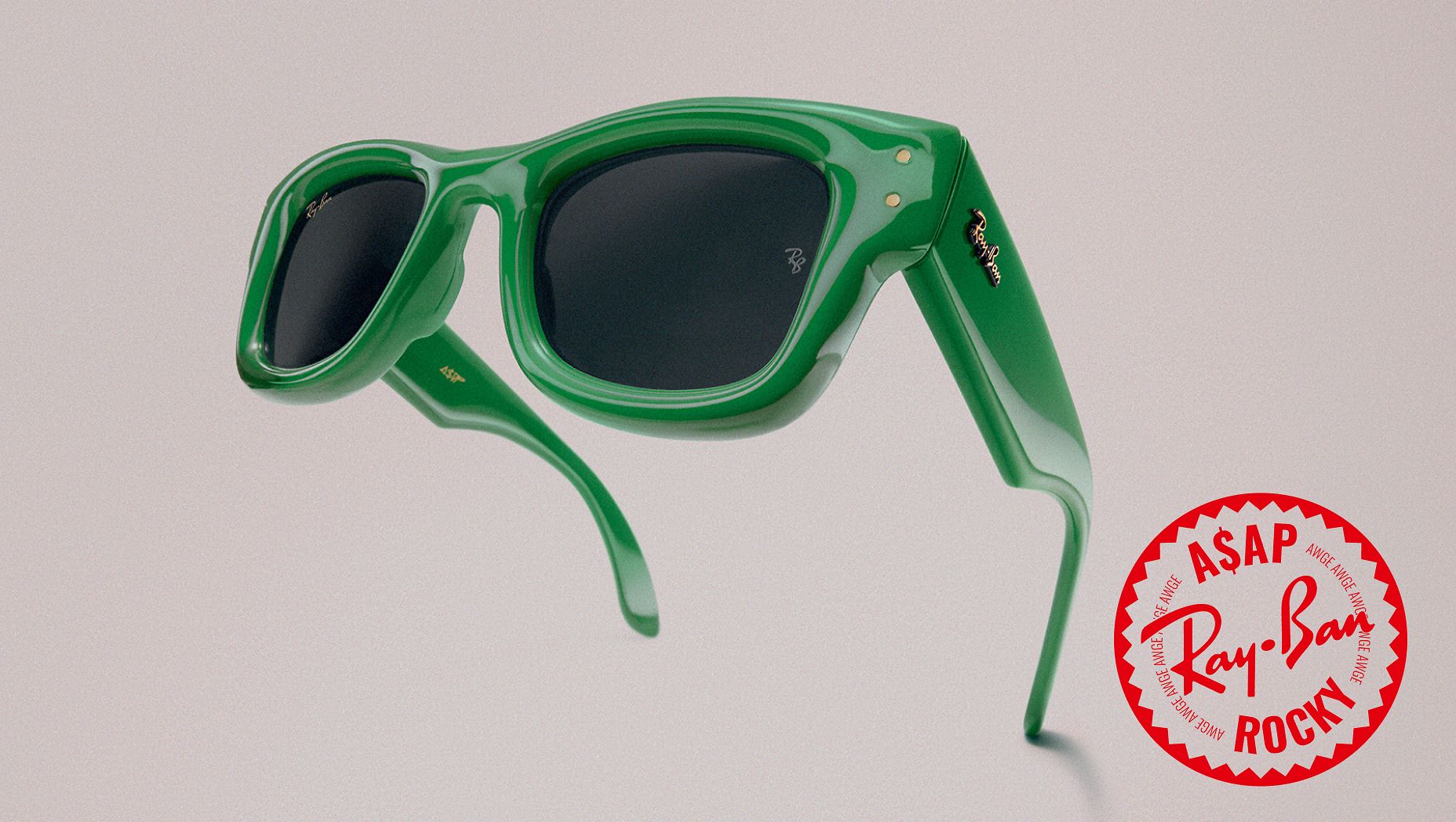 小物 Rayban  wayfarer GREEN Ray-Ban RB 2140 Original Wayfarer with Mirrored Lenses Sunglasses