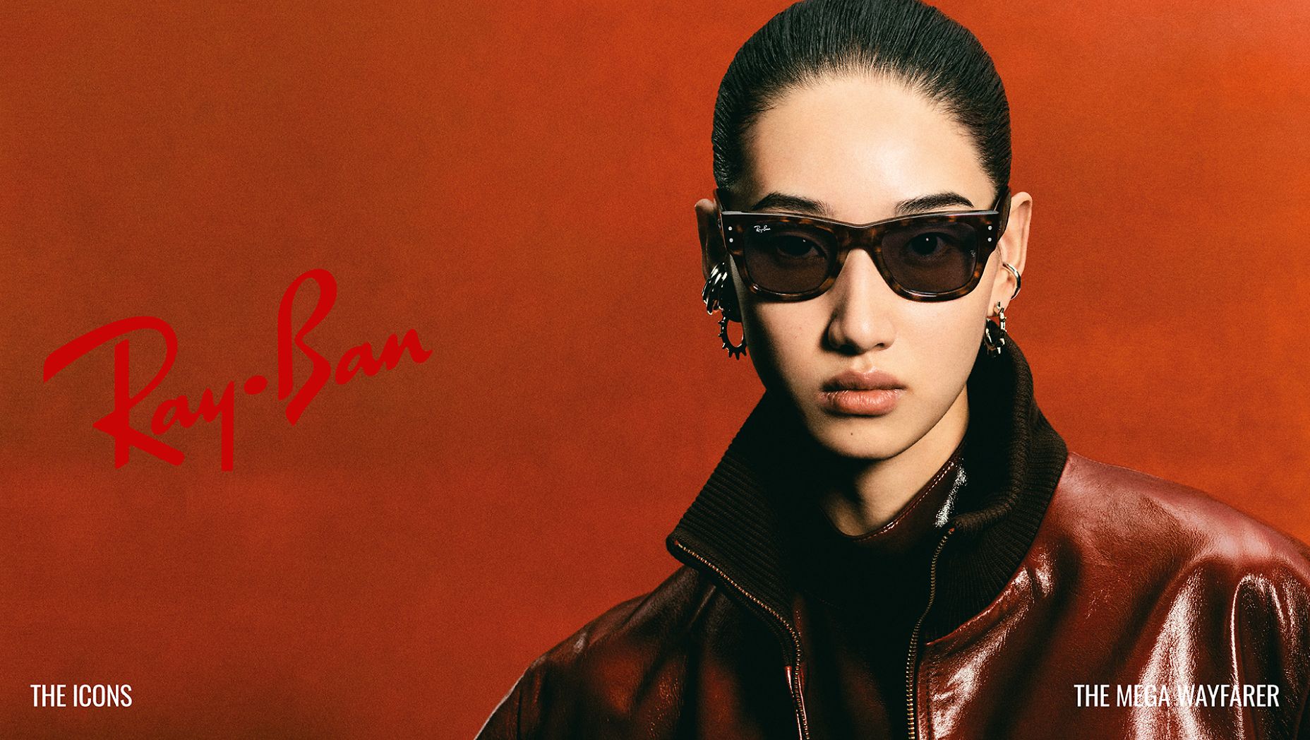 RAY-BAN RB0840S Mega Wayfarer Summer Capsule Havana - Sunglasses, Light Violet Lens
