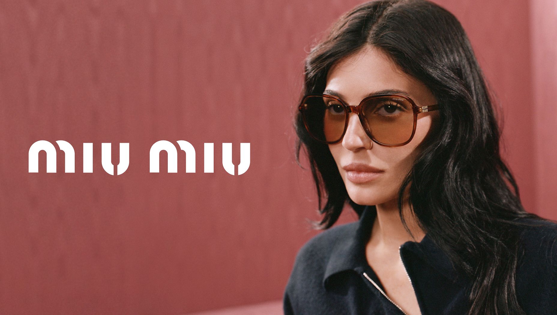 MIU MIU MU B01S Striped Tobacco - Women Luxury Sunglasses, Yellow Lens
