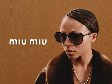 Miu Miu Fall Winter 2025-Meet the new Miu Regard sunglasses. Available first at Sunglass Hut.