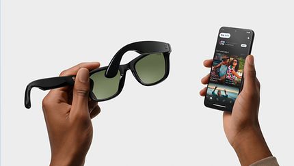 RW4013 Ray-Ban Meta Headliner Asteroid Grey - Unisex Sunglasses, Clear/Emerald Lens