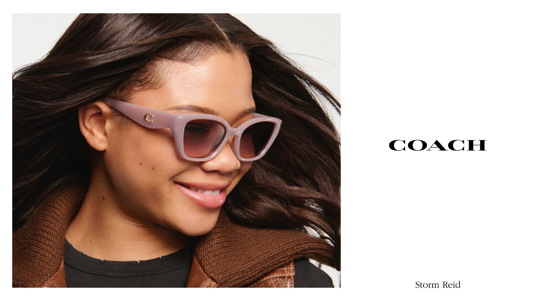 COACH HC8434U CBY91 Milky Putty - Woman Luxury Sunglasses, Brown Peach Gradient Lens