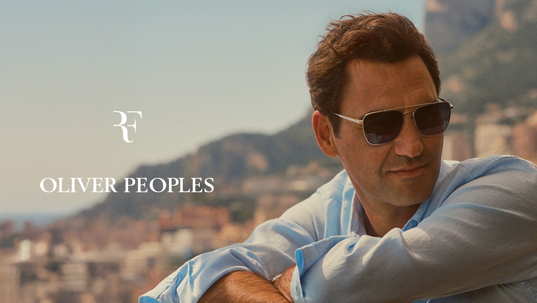 Oliver Peoples OV1362S R-15 L (56 - 15) with Blue lenses and