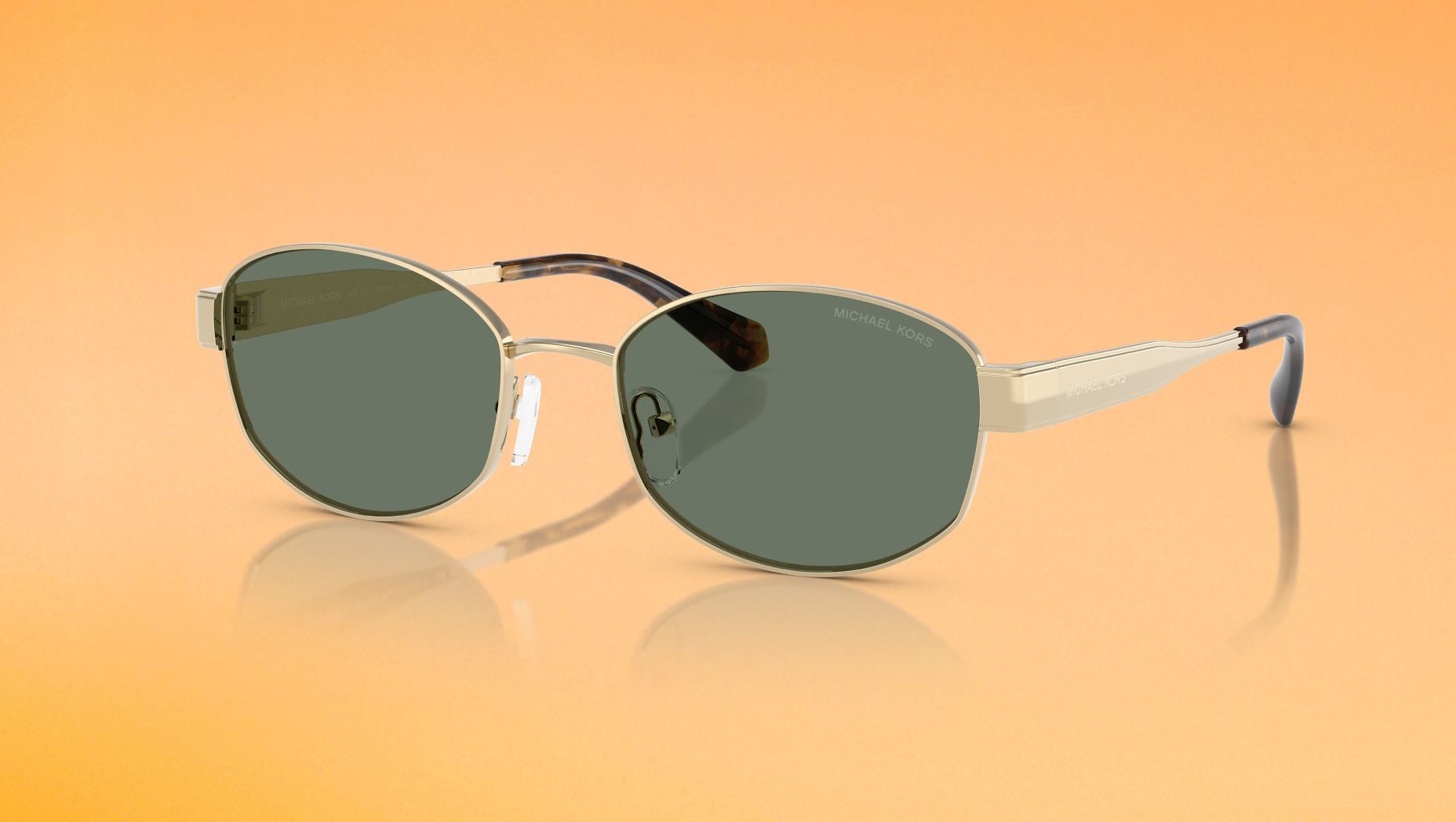 ✨ MICHAEL KORS Round Sunglasses – Gold Metal & Tortoiseshell | Authentic ✨ Michael Kors MK1161 Monte Carlo Sunglasses | LensCrafters main image 2