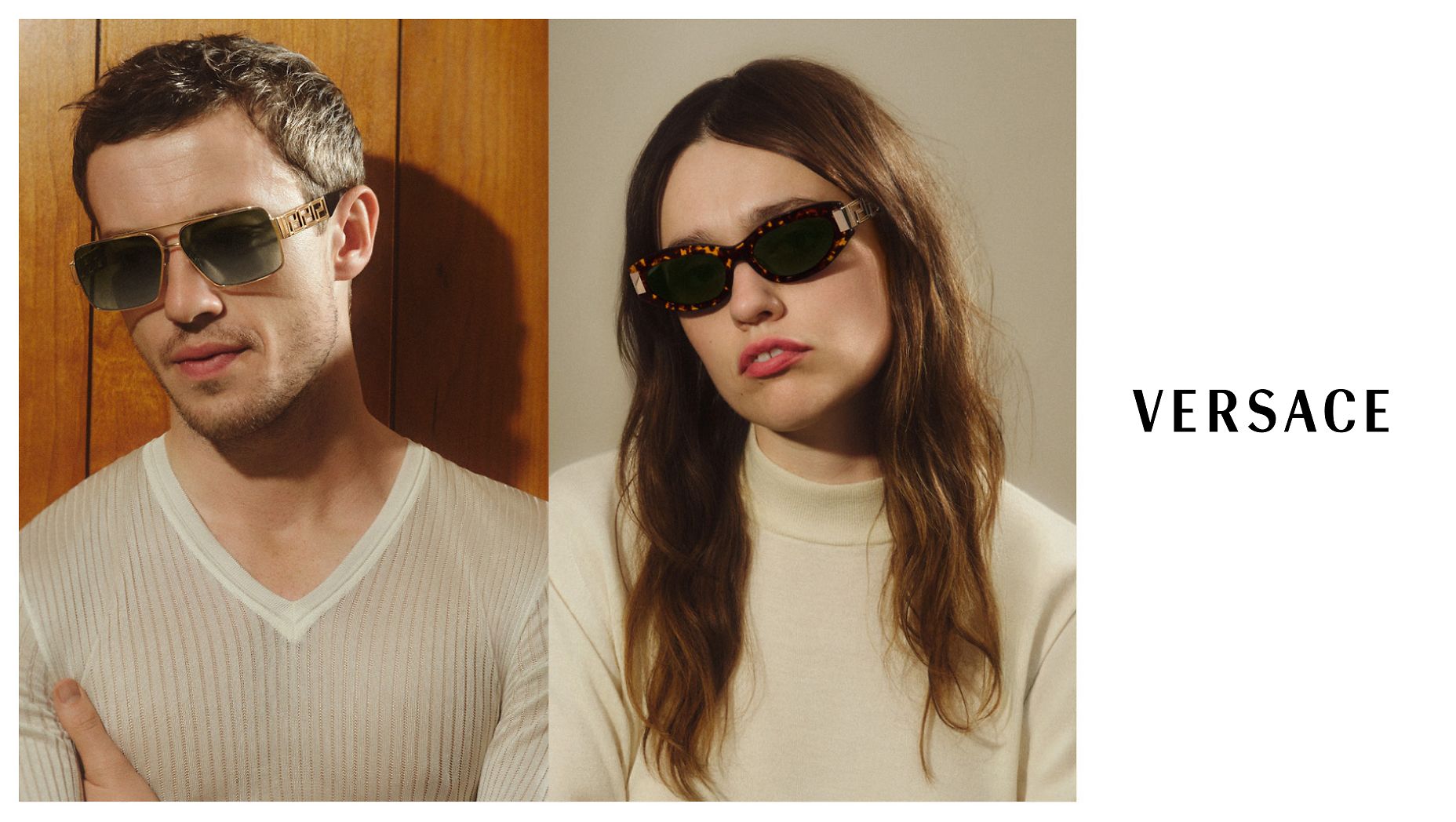 Versace VE4501 XL (54 - 19) com Lentes Verde e Armação Tartaruga