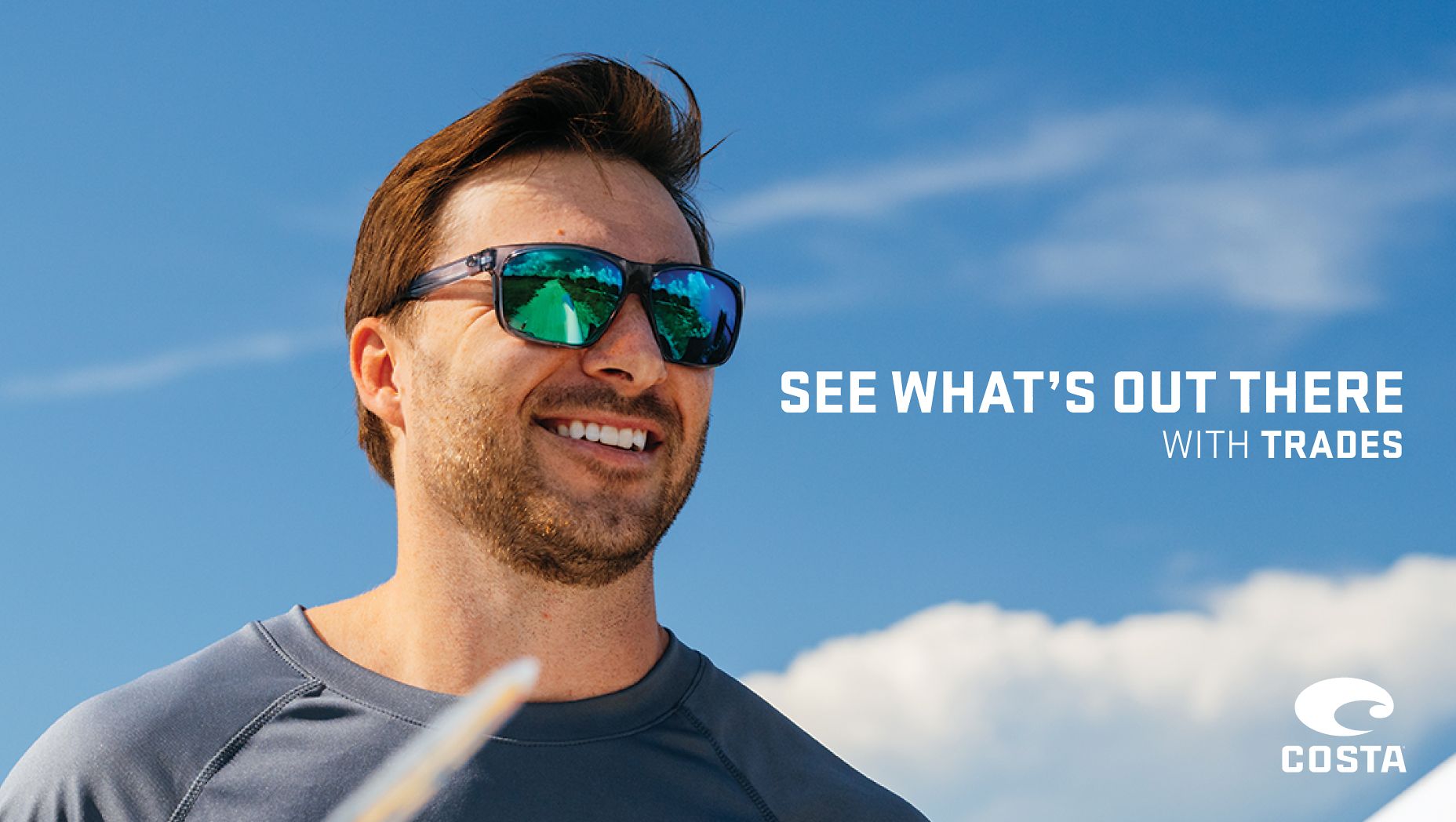 Costa Trades M (60 - 13) with Green lenses and Grey frame