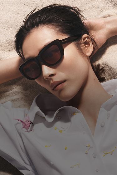 Prada Spring/Summer 2026-Iconic attitude with understated sophistication. Exclusive colorway at Sunglass Hut.