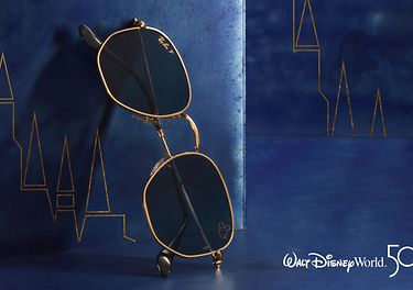 Ray-Ban RB3548N Hexagonal Mickey WDM50 51 Polarized Blue/Silver & Gold  Polarized Sunglasses | Sunglass Hut USA
