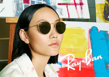 Ray-Ban ROUND METAL UNISEX - Lunettes de soleil - grün/doré 